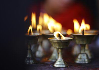 candles burning